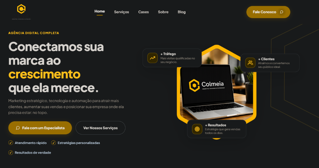 Colmeia Agência Digital Website Preview